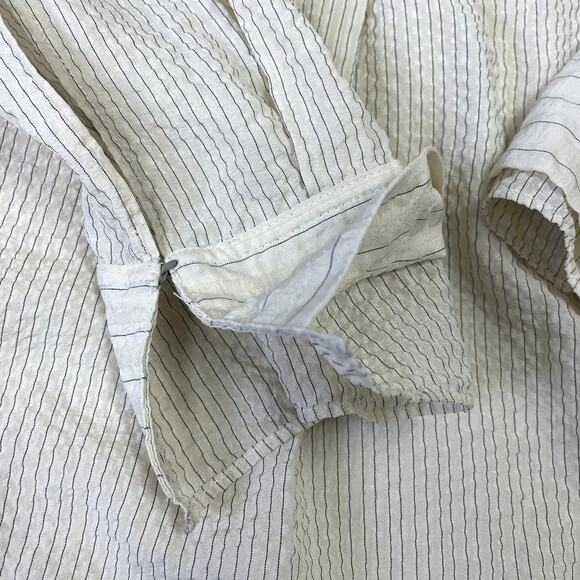 Rag & Bone Alfie Silk Shirt in Beige Stripe S - Picture 11 of 16